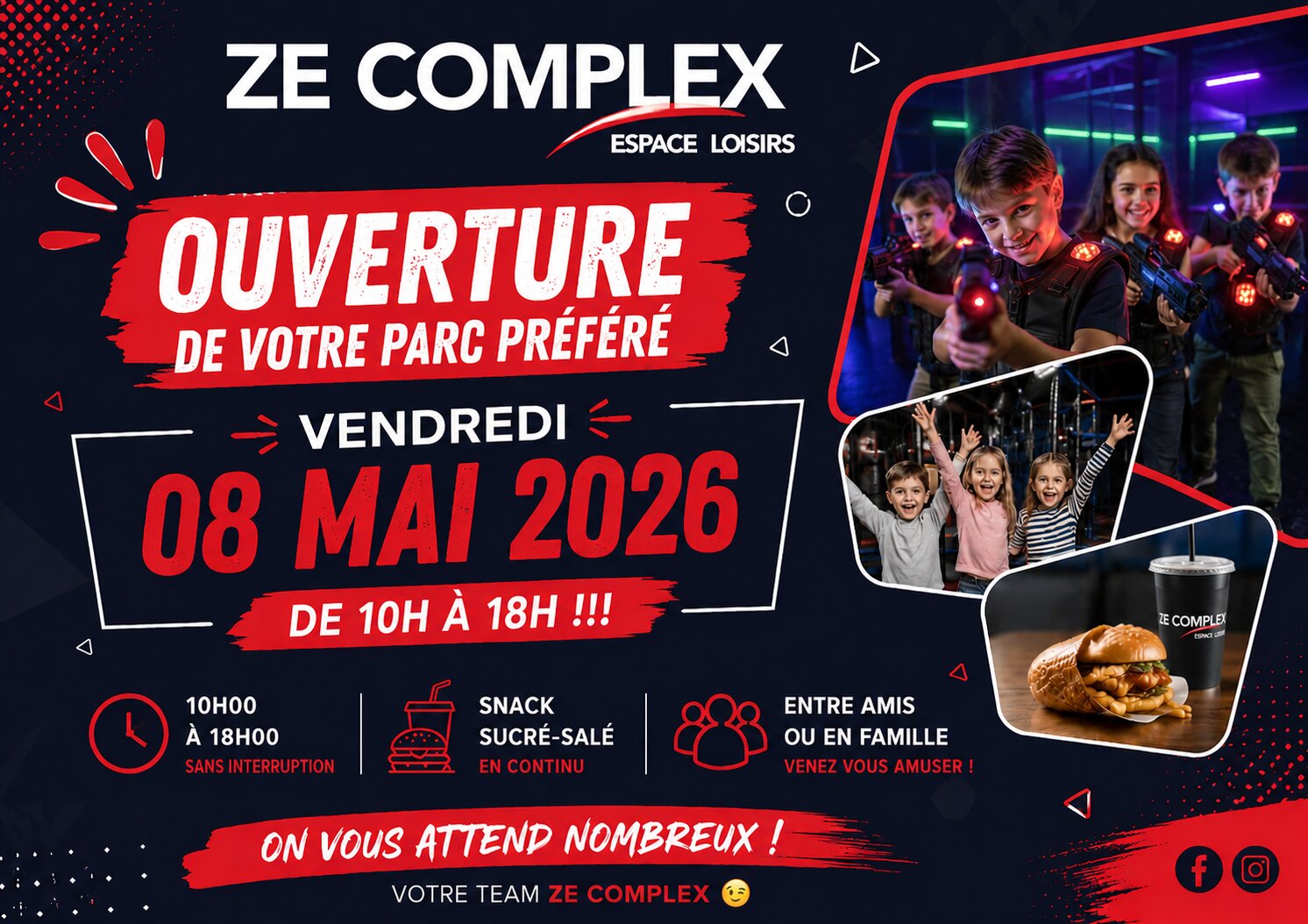 Ouverture de votre parc préféré Vendredi 08 mai 2026 de 10 h à 18 h